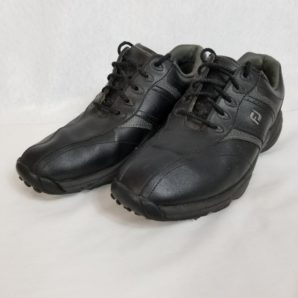 FOOTJOY Flexzone Lace Up Removeable Soft Cleat Golf Shoes Black Size 8M ~ 4382
